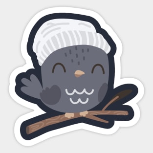 Hipster Owl Sticker